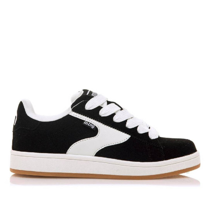 Zapatillas urban Mustang college negras con franja blanca - Querol online