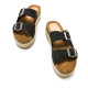 SANDALIAS DE MUJER MUSTANG PERLA NEGRO 53043 60260 - Querol online