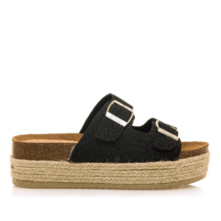 SANDALIAS DE MUJER MUSTANG PERLA NEGRO 53043 60260 - Querol online