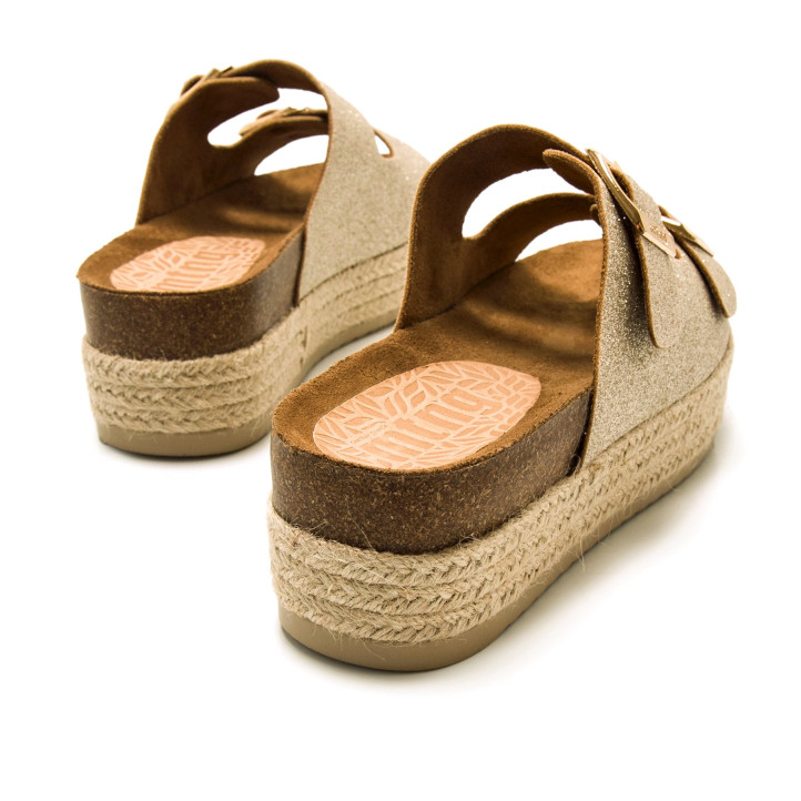 SANDALIAS DE MUJER MUSTANG PERLA ORO 53043 60261 - Querol online