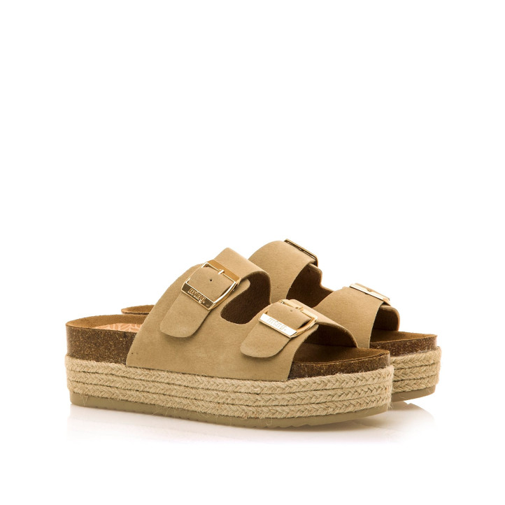 SANDALIAS DE MUJER MUSTANG PERLA BEIGE 53043 60262 - Querol online