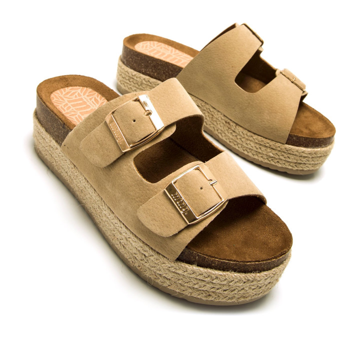 SANDALIAS DE MUJER MUSTANG PERLA BEIGE 53043 60262 - Querol online