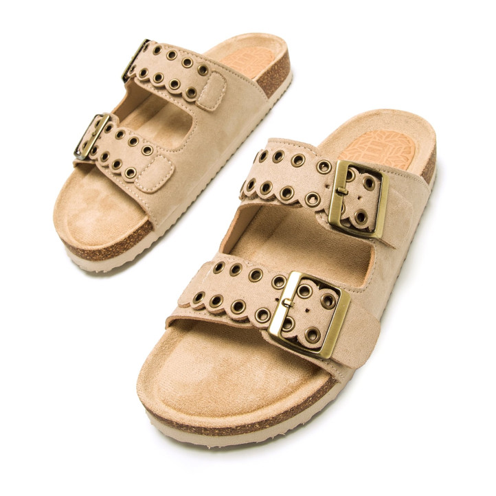 SANDALIAS DE MUJER MUSTANG LAZY BEIGE 59963 60400 - Querol online