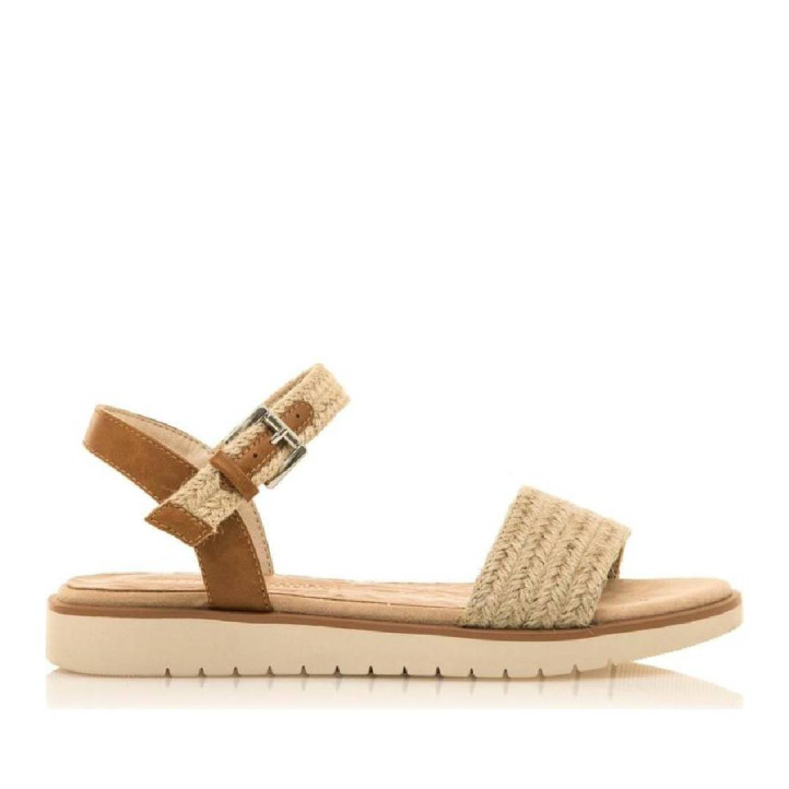 Sandalias planas Mustang marie yute natural - Querol online