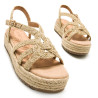 Sandalias plataformas Mustang amelie con tiras de yute y plataforma