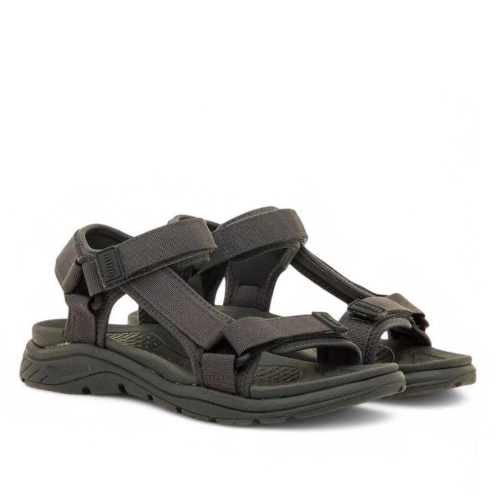 Sandalias planas Mustang tornado negras estilo trekking - Querol online