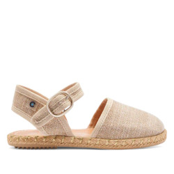 Alpargatas Conguitos con hilo dorado y hebilla