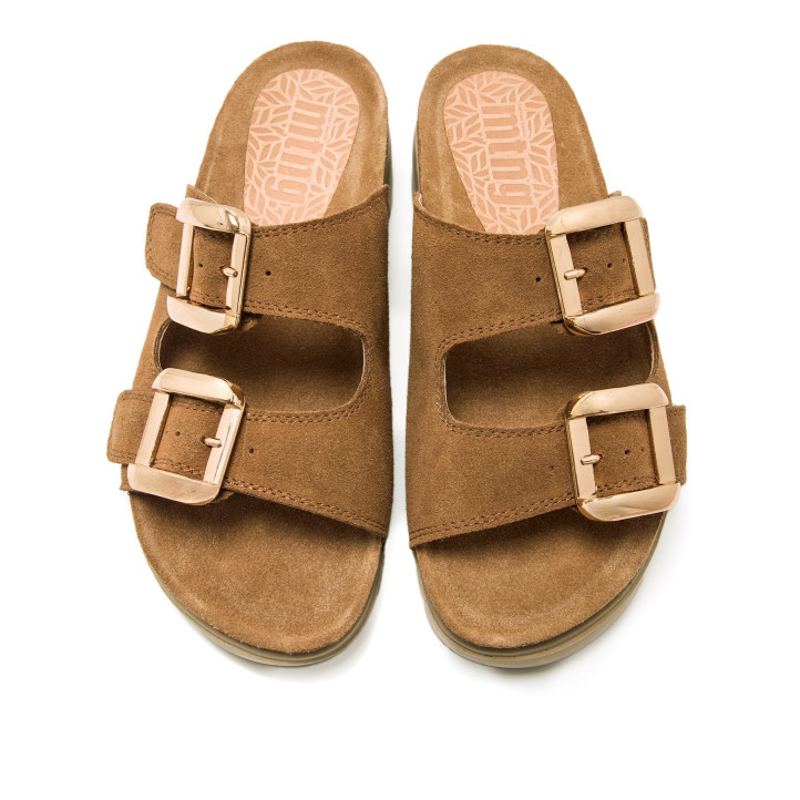 SANDALIAS DE MUJER MUSTANG LION MARRON 54160 60338 - Querol online