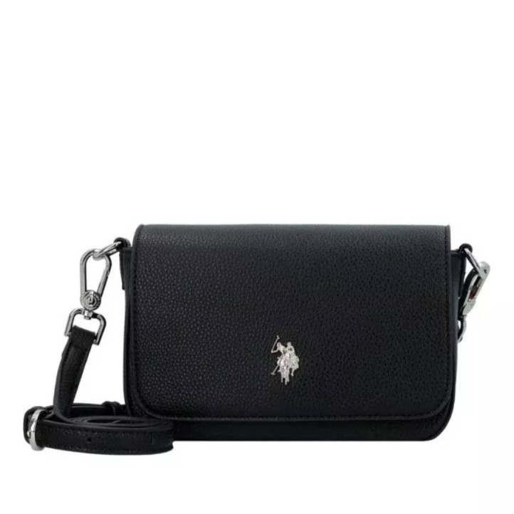 Bolso U.S. POLO ASSN. mansion flap negro - Querol online