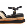 Sandalias cuña Gioseppo boscawen negras de rafia