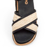 Sandalias cuña Gioseppo boscawen negras de rafia