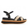 Sandalias cuña Gioseppo boscawen negras de rafia