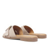 Sandalias planas Redlove candela taupe con hebilla en la pala de piel
