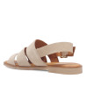 Sandàlies planes Redlove jimena taupe amb pala ample cut out de pell
