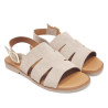Sandàlies planes Redlove jimena taupe amb pala ample cut out de pell