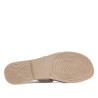Sandalias planas Redlove jimena taupe con pala ancha cut out de piel