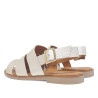 Sandalias planas Redlove jimena dorada con pala ancha cut out de piel