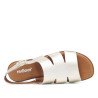 Sandalias planas Redlove jimena dorada con pala ancha cut out de piel