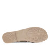 Sandalias planas Redlove jimena dorada con pala ancha cut out de piel
