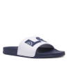 chanclas Levi's june l blancas con suela y detalles azules