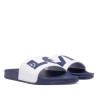 chanclas Levi's june l blancas con suela y detalles azules