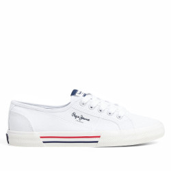 Zapatillas lona Pepe Jeans básicas blancas algodón para mujer