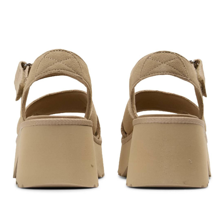 Sandàlies plataformes UGG new heights mustard seed amb tira al tormell - Querol online