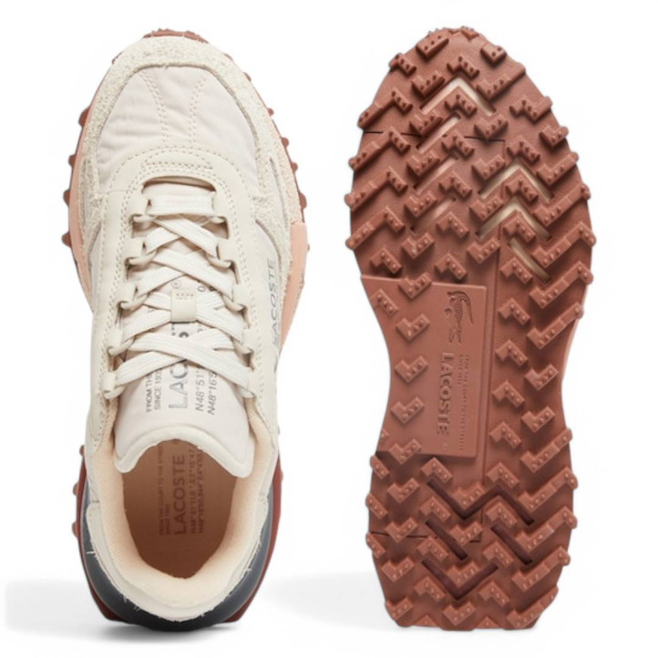 Zapatillas urban Lacoste elite active white con light pink para mujer - Querol online