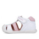 Zapatos Biomecanics 252106 blancos con tira rosa y dibujo de pollitos - Querol online