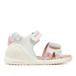 sandalias Biomecanics 252141 blancas con corazones efecto acuarela - Querol online