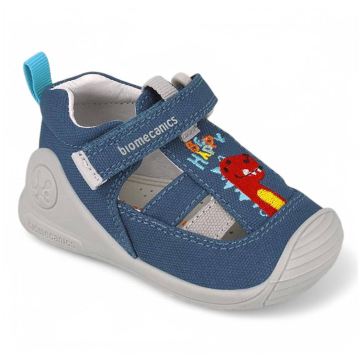 Zapatos Biomecanics 252177 azules con dinosaurios be happy - Querol online