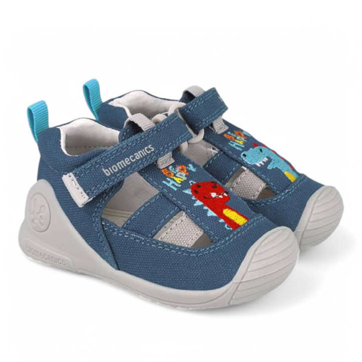 Zapatos Biomecanics 252177 azules con dinosaurios be happy - Querol online