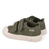 Zapatillas lona Garvalin 252381 verde kaki con doble velcro