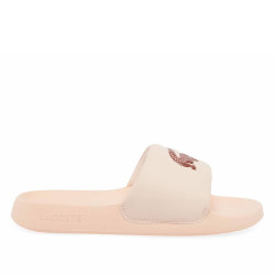 Xancles Lacoste serve slide 1.0 pink amb burgundy per a dona - Querol online