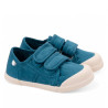 Zapatillas lona Igor petroleo con doble velcro respetuosas