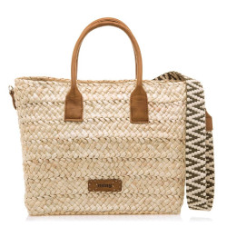 Capazo Mustang elana estilo capazo con detalles verdes y marrones - Querol online