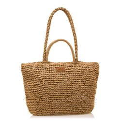 Bossa Mustang lewis marró estil shopper amb detalls daurats - Querol online