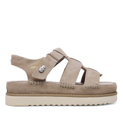 Sandalias plataformas BB Up arena con tiras y cierre con velcro - Querol online