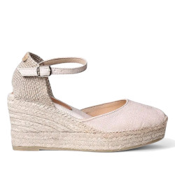 Espardenyes falca TONI PONS laia pedra de llí amb falca d'espart