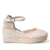 Alpargatas cuña TONI PONS laia piedra de lino con cuña de esparto