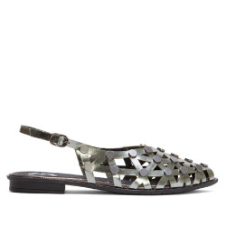 BAILARINA PLANA TACHUELAS PLOMO RANIA PORRONET - Querol online