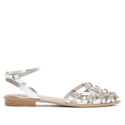 BAILARINA PLANA TACHUELAS PLATA RITA PORRONET - Querol online