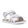 sandalias Chicco crimilla blanca y plateada con estrella