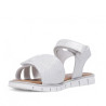 sandalias Chicco crimilla blanca y plateada con estrella