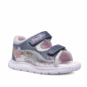sandalias Chicco grissel azules con detalles plateados, estrellas y arcoiris