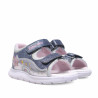 sandalias Chicco grissel azules con detalles plateados, estrellas y arcoiris