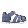 sandalias Chicco ferer azules con costuras en rojo y amarillo