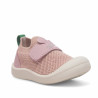Zapatillas lona Kickers rose clair estilo calcetín con velcro respetuosas