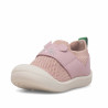 Zapatillas lona Kickers rose clair estilo calcetín con velcro respetuosas