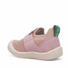 Sabatilles lona Kickers rose clair estil mitjó amb velcro respectuosas